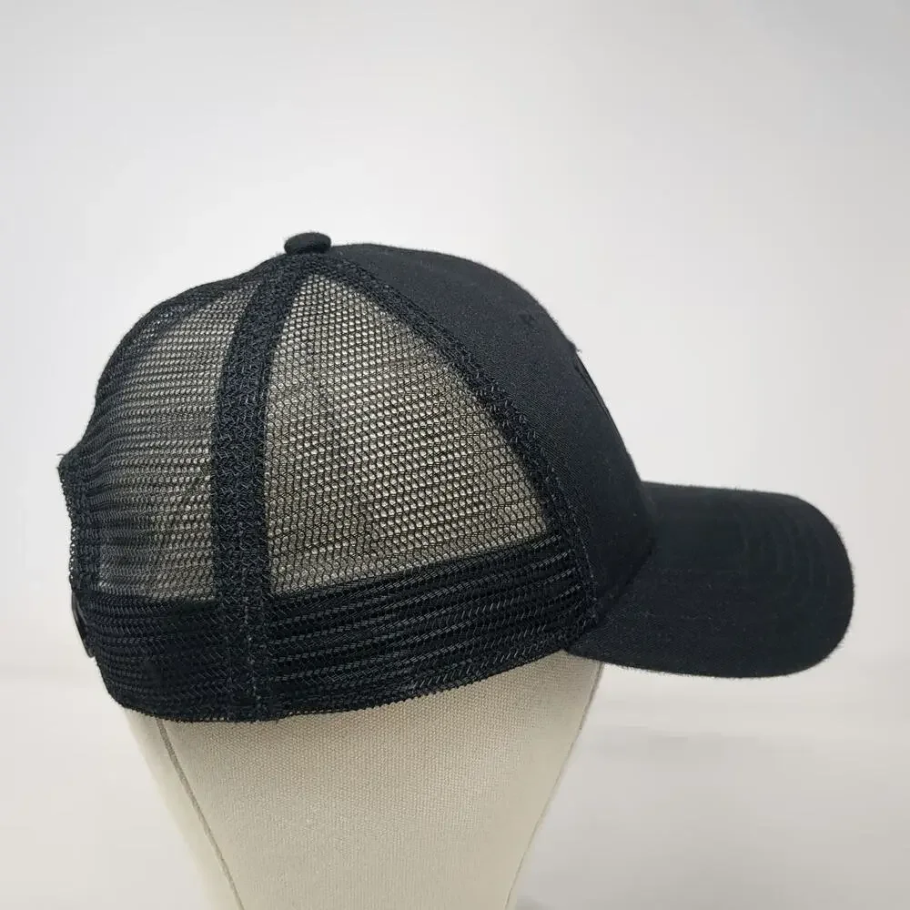 The North Face Trucker Hat Black One Size Mesh Back Snapback Alpine Logo Patch